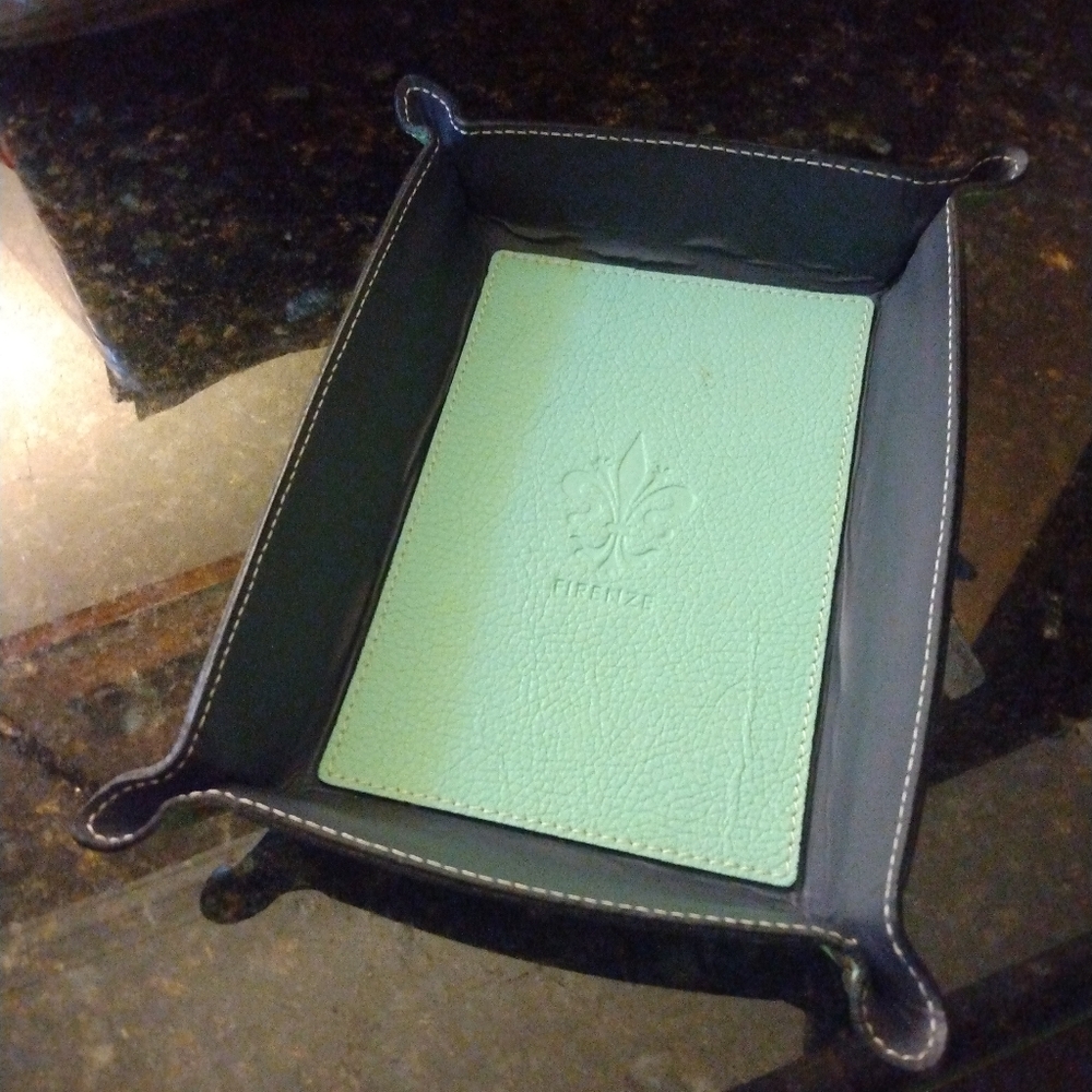 Firenze Italian Leather Dresser Tray